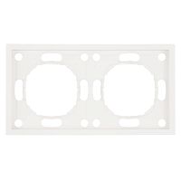 Рамка STEKKER, PFR00-5002-01 2-местная, серия Эмили, белый фарфор, soft touch