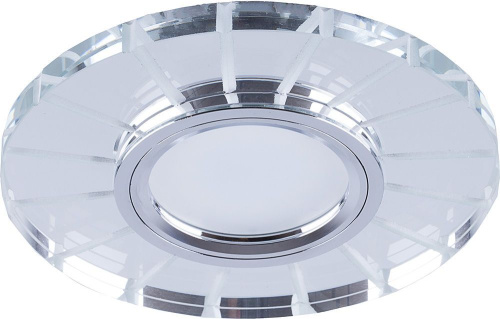 Светильник встраиваемый с LED подсветкой Feron CD982 потолочный MR16 G5.3 прозрачный, хром Светильник встраиваемый с LED подсветкой Feron CD982 потолочный MR16 G5.3 прозрачный, хром