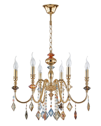 Crystal Lux Люстра Crystal Lux MERCEDES SP6 GOLD/COLOR Crystal Lux Люстра Crystal Lux MERCEDES SP6 GOLD/COLOR