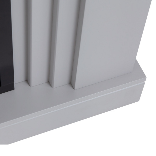 Каминокомплект STANLEY/НЕО Светло-серый с очагом Электроочаг SAPHIR/САПФИР 42 фото 5