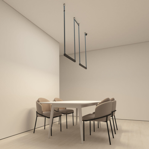 DK5573-BK Cветильник для трека-ремня Belty, серия Grill, со светодиодом, L642*W40*H45мм, 48V DC, 24W, RA90, 24°, 3000K, IP20, черный, алюминий фото 3