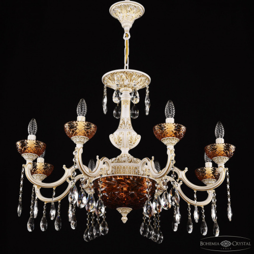 Люстра с хрустальными подвесками AL78101P/8/250 A WMG P Amber/M-1F Bohemia Ivele Crystal (Богемия Ивеле Кристалл) фото 7 Люстра с хрустальными подвесками AL78101P/8/250 A WMG P Amber/M-1F Bohemia Ivele Crystal (Богемия Ивеле Кристалл) фото 7
