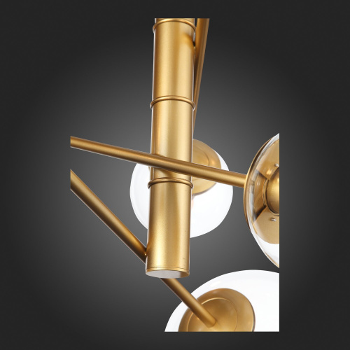 SL1150.203.08 Светильник подвесной ST-Luce Матовое золото/Прозрачный E27 8*40W (из 3-х коробок) LIORA фото 16