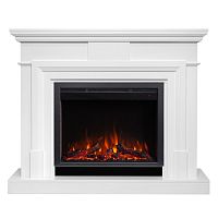 Электрокамин RealFlame Marco 25,5/26 WT белый с очагом Saphir 25,5