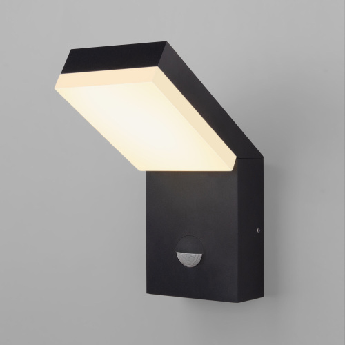 Уличный настенный светильник с датчиком движения Sensor 3000K IP54 1541 TECHNO LED черный Уличный настенный светильник с датчиком движения Sensor 3000K IP54 1541 TECHNO LED черный