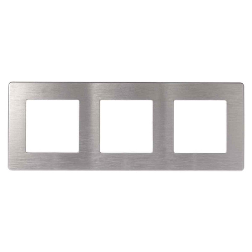 Рамка 3-постовая ЭРА 12 сатин алюминий 12-5103-03 Б0052521 Рамка 3-постовая ЭРА 12 сатин алюминий 12-5103-03 Б0052521