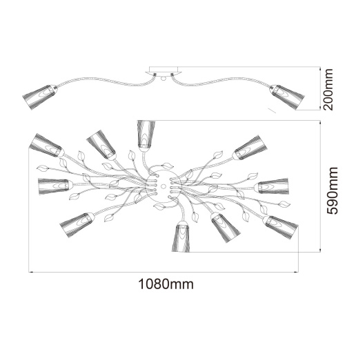 Люстра потолочная MW-Light Восторг 242015510 фото 11