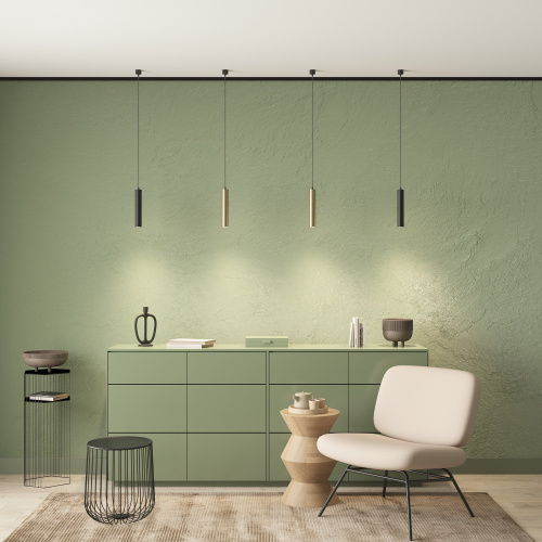 DK4050-BG Подвесной светильник, IP 20, 15 Вт, GU10, матовое золото с черным, алюминий фото 2