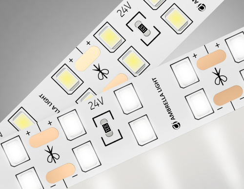 Светодиодная лента двухрядная 24В 2835 204Led 20Вт/м 4500K IP20 5м Светодиодная лента двухрядная 24В 2835 204Led 20Вт/м 4500K IP20 5м