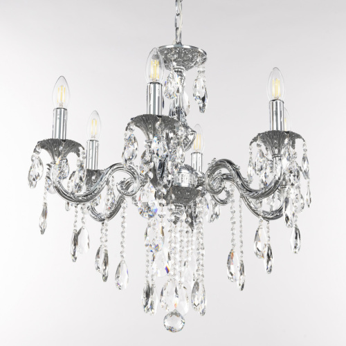 Люстра с хрустальными подвесками AL79101/6/175 B Ni Bohemia Ivele Crystal (Богемия Ивеле Кристалл) фото 5