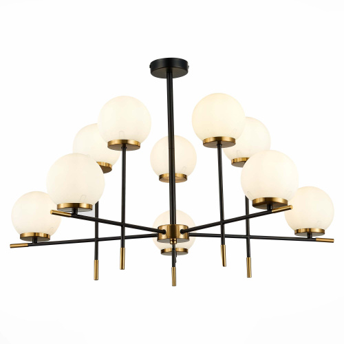 SL1203.402.10 Люстра потолочная ST-Luce Черный, Латунь/Белый E27 10*60W LIMANO фото 4 SL1203.402.10 Люстра потолочная ST-Luce Черный, Латунь/Белый E27 10*60W LIMANO фото 4