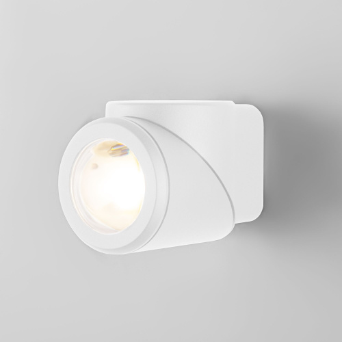Уличный настенный светодиодный поворотный светильник GIRA U LED IP54 35127/U белый фото 2