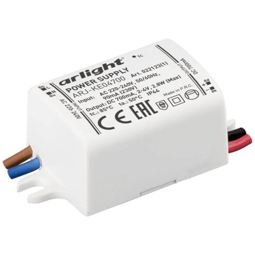 Драйвер Arlight ARJ-KE04700 2-4V 2,8W IP44 0,7A 022123(1) Драйвер Arlight ARJ-KE04700 2-4V 2,8W IP44 0,7A 022123(1)