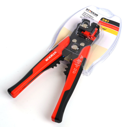 Автоматический многофункциональный инструмент для зачистки кабеля (стриппер) STEKKER, 0,5-6мм, WSC-001 фото 5