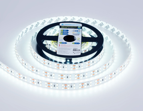 Светодиодная лента двухрядная 24В 2835 204Led 20Вт/м 6500K IP20 5м фото 3 Светодиодная лента двухрядная 24В 2835 204Led 20Вт/м 6500K IP20 5м фото 3
