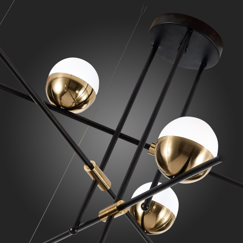 SL1507.422.09 Люстра потолочная ST-Luce Черный/Белый, Золотистый G9 9*5W 4000K ALBERO фото 2