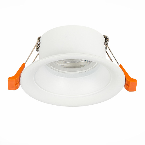 ST200.508.01 Св-к встр. Белый GU10 1*50W  D89xH40 220V Без ламп Встраиваемые светильники фото 5