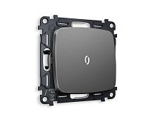 Комплект механизма 1-кл проходного выключателя AMBRELLA VOLT с подсветкой 5600K OMEGA Антрацит серый QUANT (OP6520, VM105, G25W) MO652035