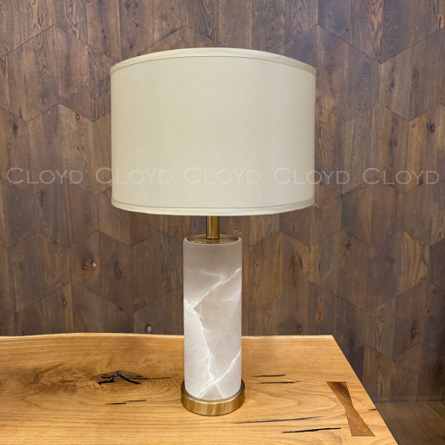 Настольная лампа Cloyd PARMENID T1 / выс. 62 см - алебастр - латунь (арт.30194) фото 5