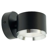 Светильник  настенный Feron HL4598  Barrel DUET 12W, 230V,GX53, черный + хром IP20