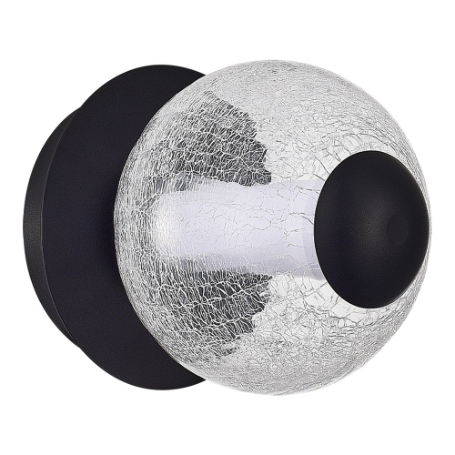 SL6120.401.01 Светильник настенный ST-Luce Черный/Прозрачное кракелированное стекло LED 1*8,5W 3000K PEEK фото 3