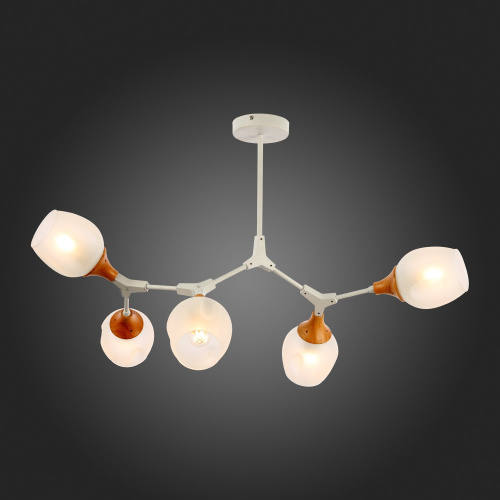 SLE113502-05 Светильник потолочный Белый, Светлое дерево/Белый E27 5*60W CIOTOLLA фото 3