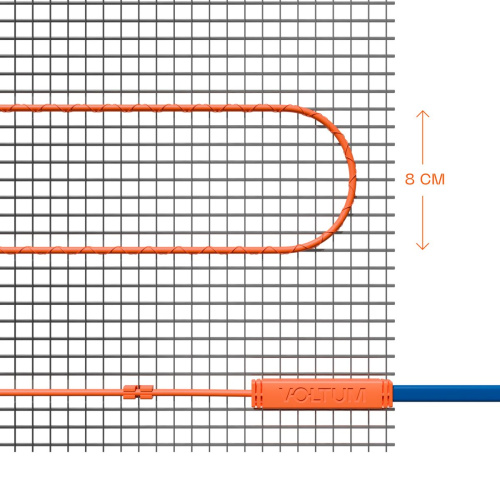 Нагревательный мат Voltum 150 Вт/м 14 м 7 м2 VLT01-150-7.0 фото 4