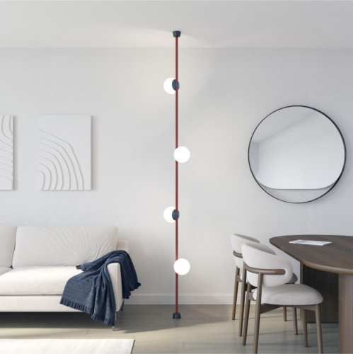 DK5551-BK Cветильник для трека-ремня Belty, серия Orb, со светодиодом, D150*H147мм, 48V DC, 10W, RA90, 120°, 3000K, IP20, белый, акрил фото 2