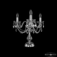 Настольная лампа с хрустальными подвесками 1402L/3/141-39 Ni Bohemia Ivele Crystal (Богемия Ивеле Кристалл)