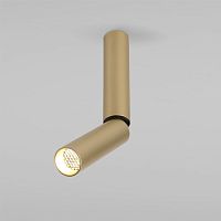 Накладной поворотный светодиодный светильник с антибликовой решеткой Pika 25029/LED 6W 4200K латунь