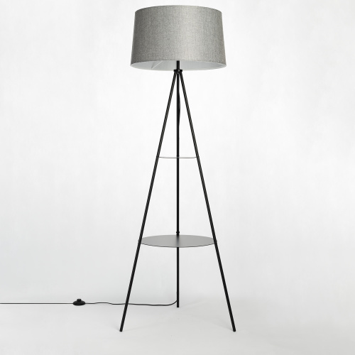 Citilux Рейнер CL806022 Торшер чёрный со столиком и серым абажуром фото 4 Citilux Рейнер CL806022 Торшер чёрный со столиком и серым абажуром фото 4
