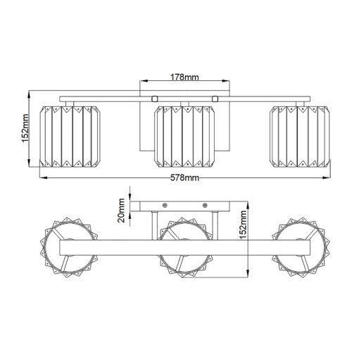 Бра для ванных комнат Quoizel, Арт. QZ-DIVINE3-PC-BATH фото 2 Бра для ванных комнат Quoizel, Арт. QZ-DIVINE3-PC-BATH фото 2