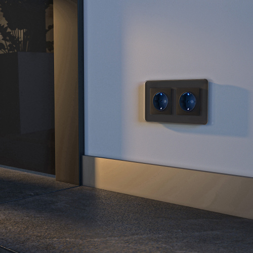 Розетка с подсветкой (черный матовый) W1171408 фото 8 Розетка с подсветкой (черный матовый) W1171408 фото 8