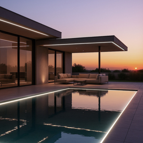 Лента светодиодная 480Led 14W IP68 6500K холодный белый, 5м COB 24V 480Led 14W IP68 фото 2