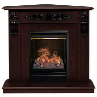 Электрокамин RealFlame Dominica Corner DN орех с очагом 3D Olympic