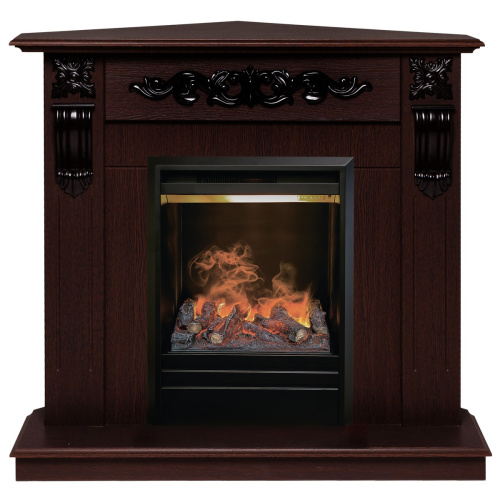 Электрокамин RealFlame Dominica Corner DN орех с очагом 3D Olympic Электрокамин RealFlame Dominica Corner DN орех с очагом 3D Olympic