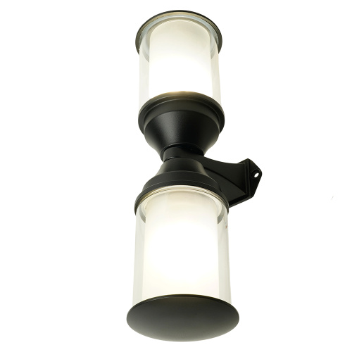 Светильник садово-парковый Feron DH1402, на стену, 2*E27 220-240V, черный фото 7