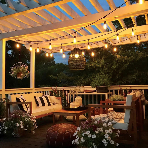 Гирлянда Feron CL50-13-1 Евро белт-лайт на подвесах 230V черный IP65 13м фото 3