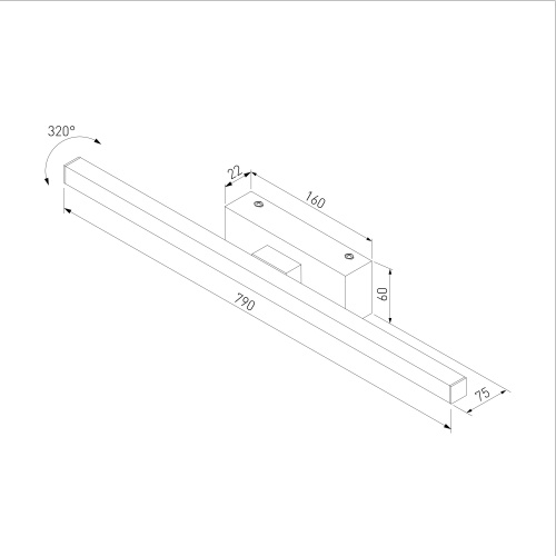 Светильник настенный светодиодный Rino черный 40157/LED фото 5 Светильник настенный светодиодный Rino черный 40157/LED фото 5