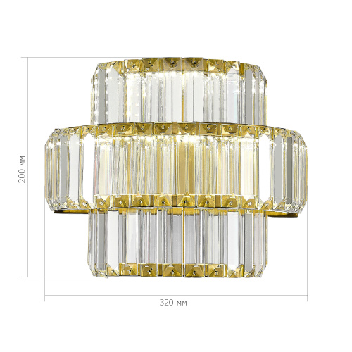 SL1622.311.01 Светильник настенный ST-Luce Латунь/Прозрачный LED 1*21W 4000K TIVOLI фото 2