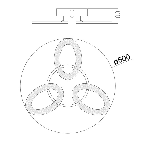 Потолочный светильник Escada 10283/3 LED*72W Chrome фото 2