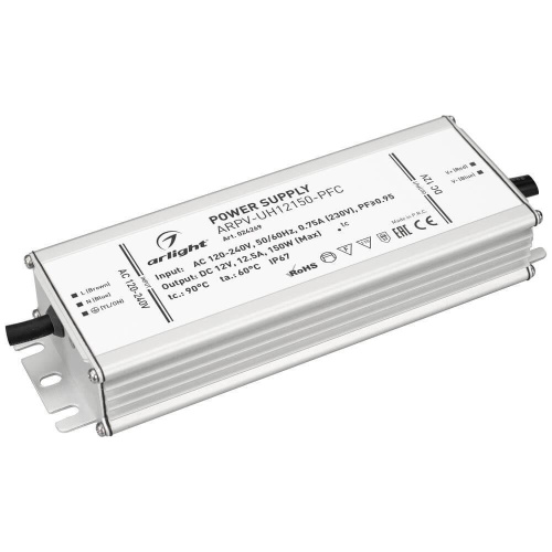 Блок питания Arlight ARPV-UH12150-PFC 12V 150W IP67 12,5A 024269 Блок питания Arlight ARPV-UH12150-PFC 12V 150W IP67 12,5A 024269