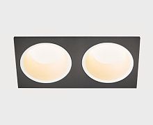IT08-8013 white 3000K 2 шт + IT08-8015 black светильник встраиваемый с рамкой