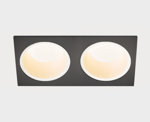 IT08-8013 white 3000K 2 шт + IT08-8015 black светильник встраиваемый с рамкой IT08-8013 white 3000K 2 шт + IT08-8015 black светильник встраиваемый с рамкой