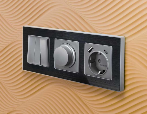 Лицевая панель диммера AMBRELLA VOLT AP5055 фото 2 Лицевая панель диммера AMBRELLA VOLT AP5055 фото 2