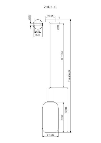 Подвесной светильник Moderli V2890-1P Martin фото 4