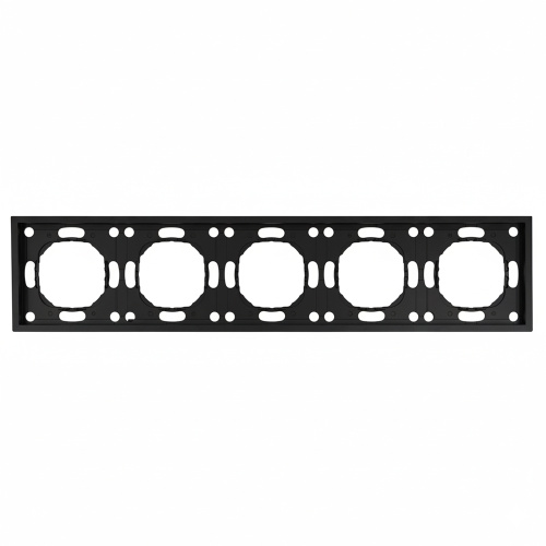Рамка STEKKER, PFR00-5005-05 5-местная, серия Эмили, черный уголь, soft touch