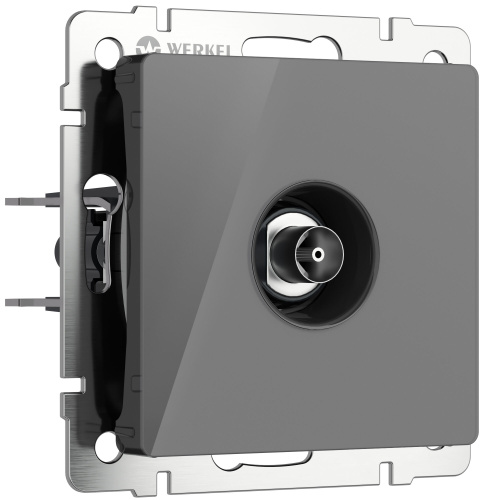 ТВ-розетка оконечная (графит акрил) W1183044 ТВ-розетка оконечная (графит акрил) W1183044