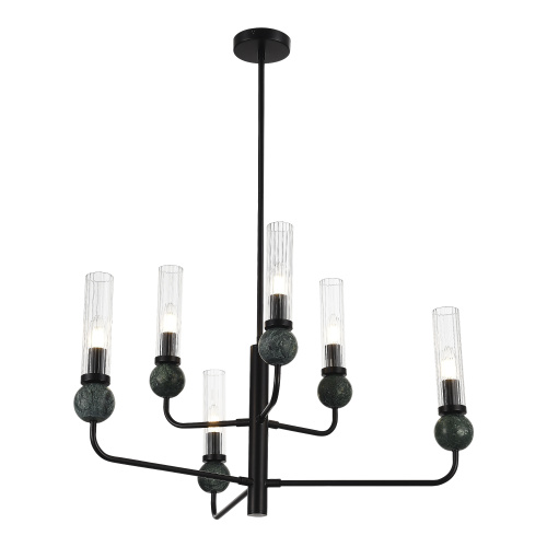 SL1244.403.06 Светильник подвесной ST-Luce черный/прозрачный E14 6*40W MEDEA фото 4