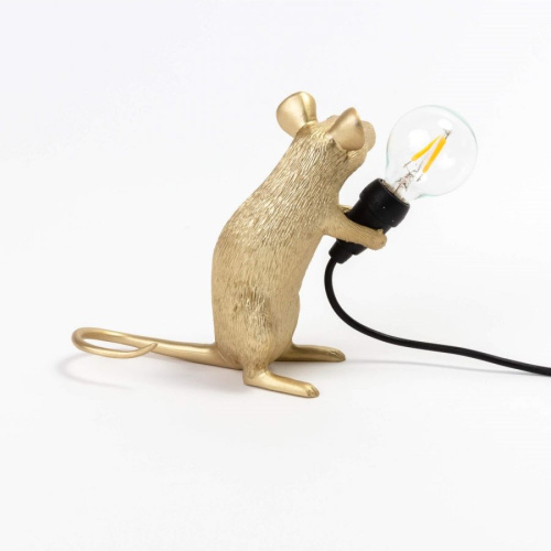 Настольная лампа Mouse Lamp Sitting GOLD USB фото 6